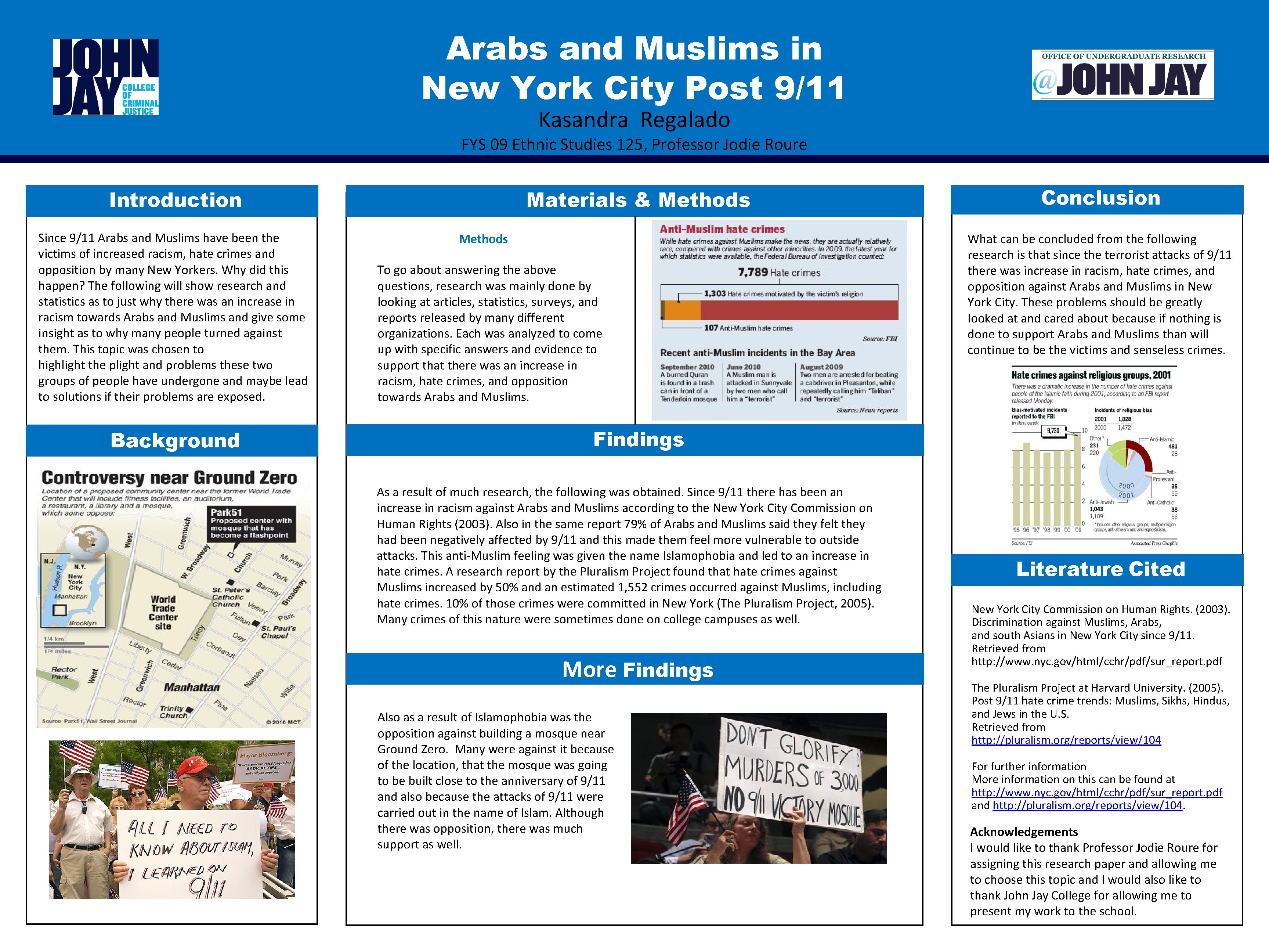 Arabs and Muslims in New York City Post 9/11 Kasandra Regalado FYS 09 Ethnic
