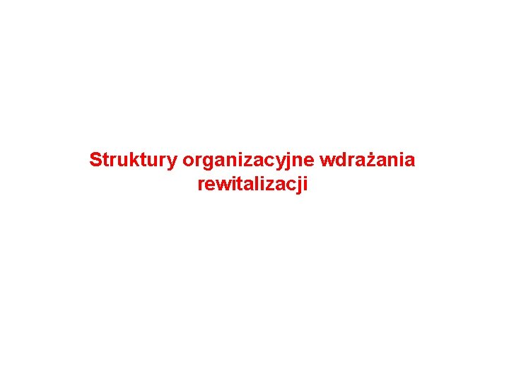 Struktury organizacyjne wdrażania rewitalizacji Wałbrzych, 21 września 201 