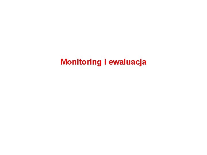 Monitoring i ewaluacja 