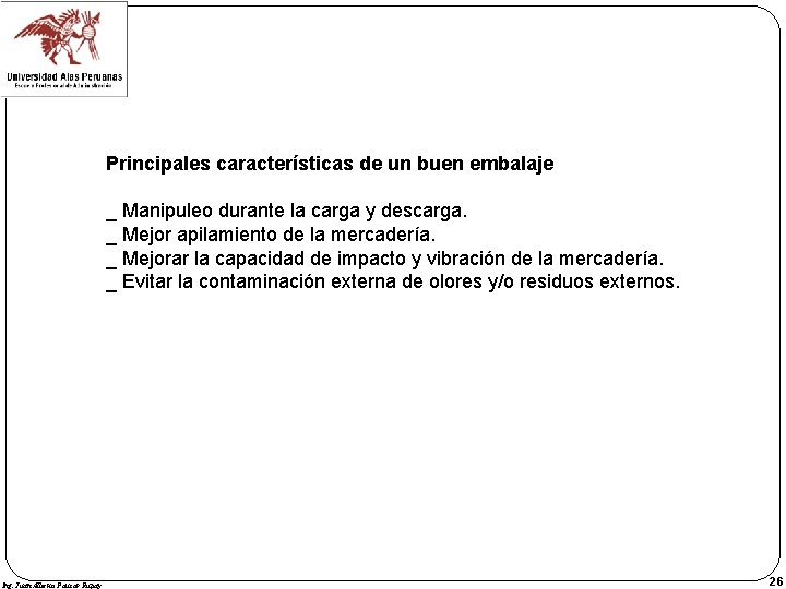 Principales características de un buen embalaje _ Manipuleo durante la carga y descarga. _