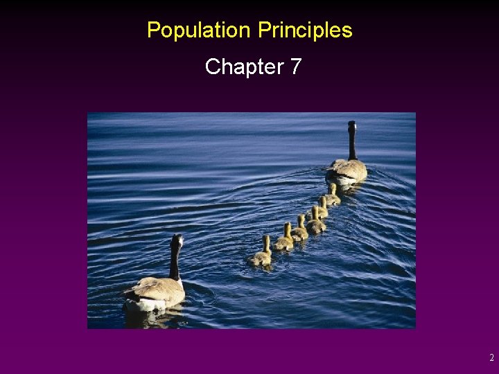 Population Principles Chapter 7 2 