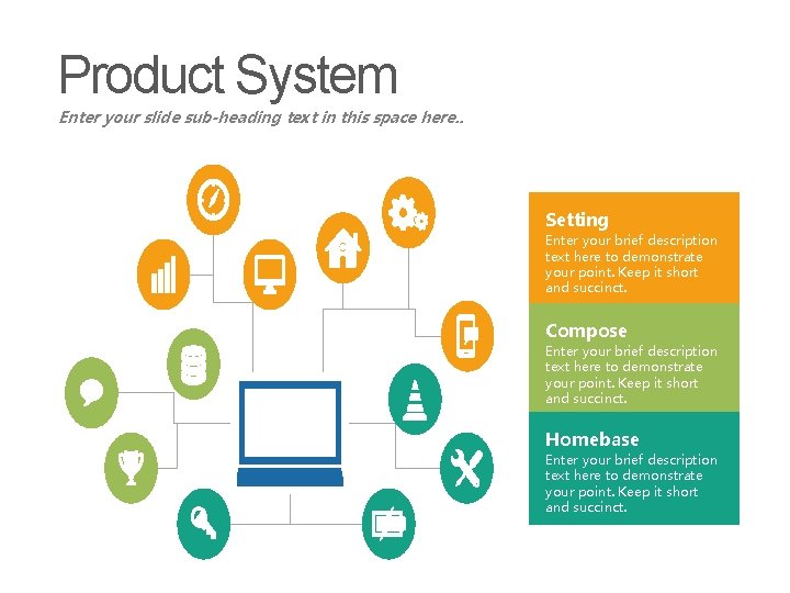 Product System Enter your slide sub-heading text in this space here. . Setting Enter