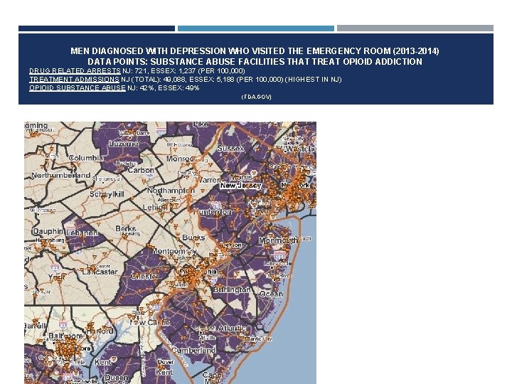 MEN DIAGNOSED WITH DEPRESSION WHO VISITED THE EMERGENCY ROOM (2013 -2014) DATA POINTS: SUBSTANCE MEN DIAGNOSED WITH DEPRESSION WHO VISITED THE EMERGENCY ROOM (2013 -2014) DATA POINTS: SUBSTANCE