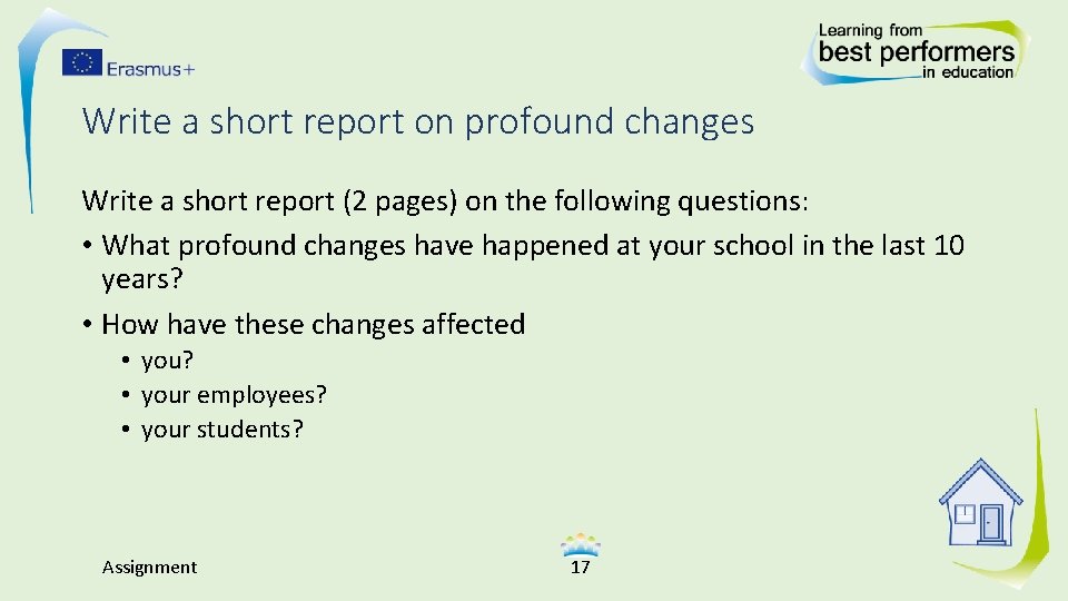 Write a short report on profound changes Write a short report (2 pages) on