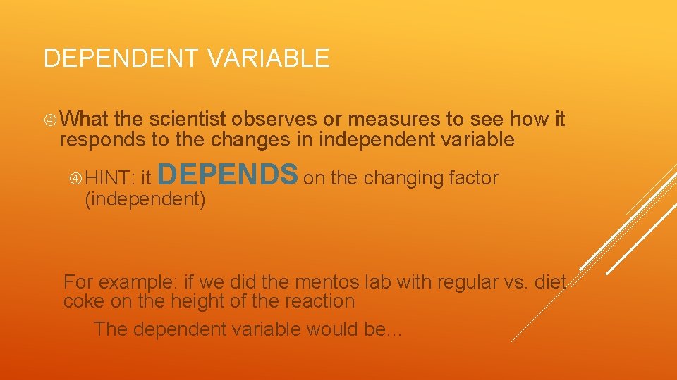 WARMUP TOPIC Scientific Method Part 2 OBJECTIVES SWBAT
