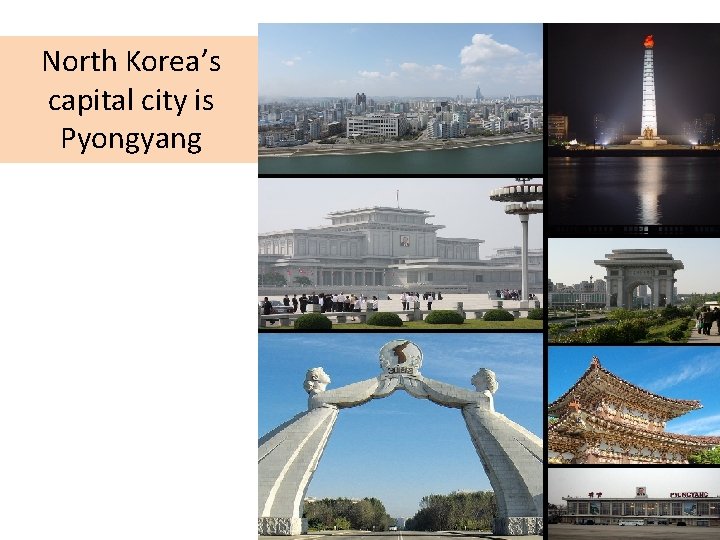 North Korea’s capital city is Pyongyang 