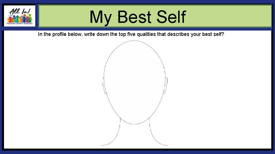 My Best Self In the profile below, write down the top five qualities that My Best Self In the profile below, write down the top five qualities that