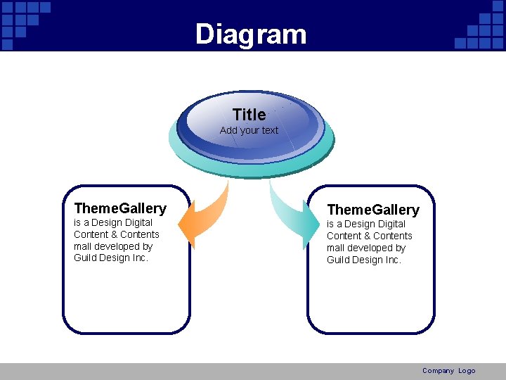 Diagram Title Add your text Theme. Gallery is a Design Digital Content & Contents