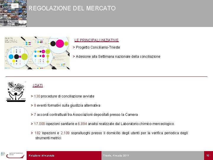 REGOLAZIONE DEL MERCATO LE PRINCIPALI INIZIATIVE > Progetto Conciliamo-Trieste > Adesione alla Settimana nazionale