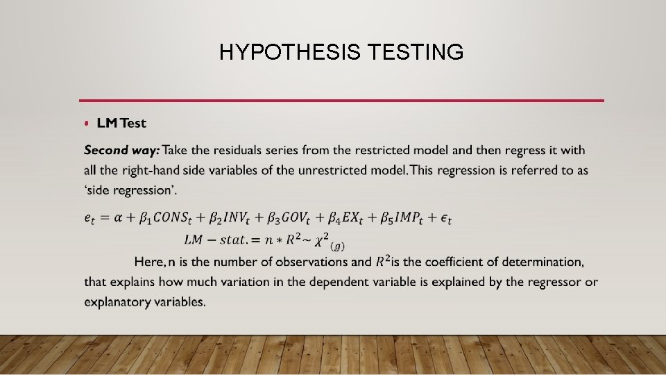 TIME SERIES FORECASTING MODELS INTRODUCTION TO EVIEWS TYPES
