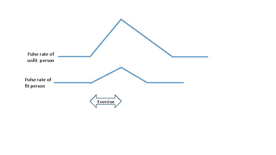 Pulse rate of unfit person Pulse rate of fit person Exercise 