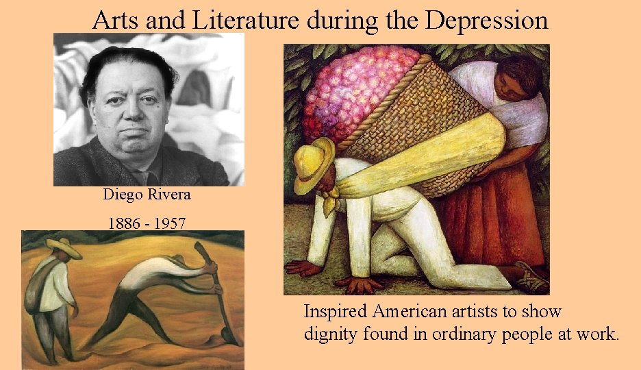 Arts and Literature during the Depression Diego Rivera 1886 - 1957 Inspired American artists