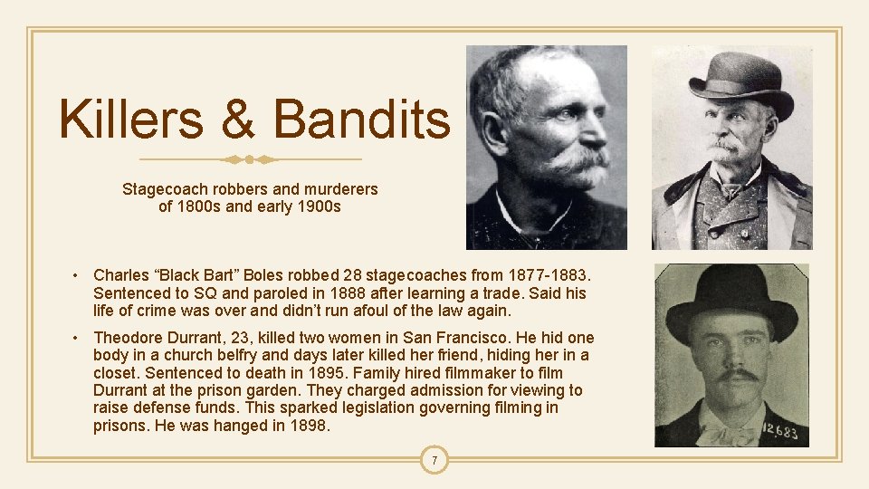Killers & Bandits Stagecoach robbers and murderers of 1800 s and early 1900 s
