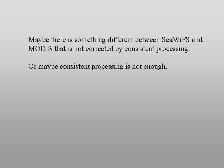 Maybe there is something different between Sea. Wi. FS and MODIS that is not