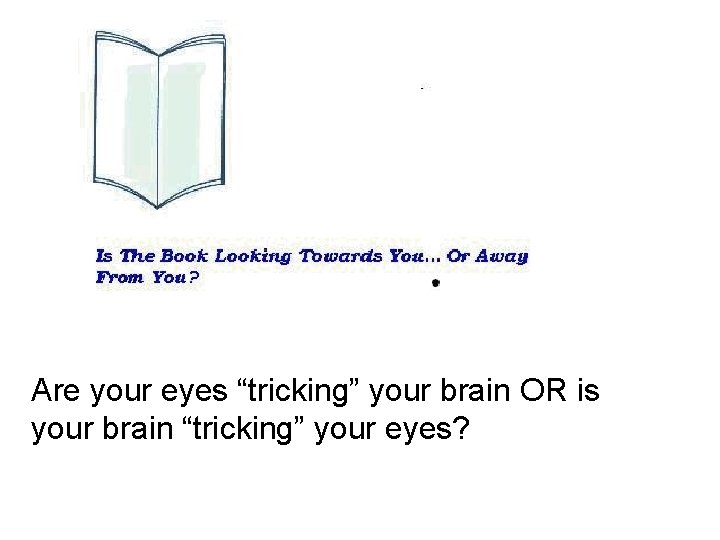 Are your eyes “tricking” your brain OR is your brain “tricking” your eyes? 