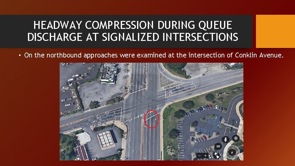 HEADWAY COMPRESSION DURING QUEUE DISCHARGE AT SIGNALIZED INTERSECTIONS • On the northbound approaches were