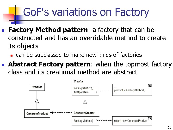 Go. F's variations on Factory Method pattern: a factory that can be constructed and Go. F's variations on Factory Method pattern: a factory that can be constructed and