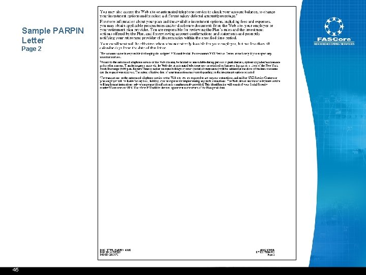 Sample PARPIN Letter Page 2 45 