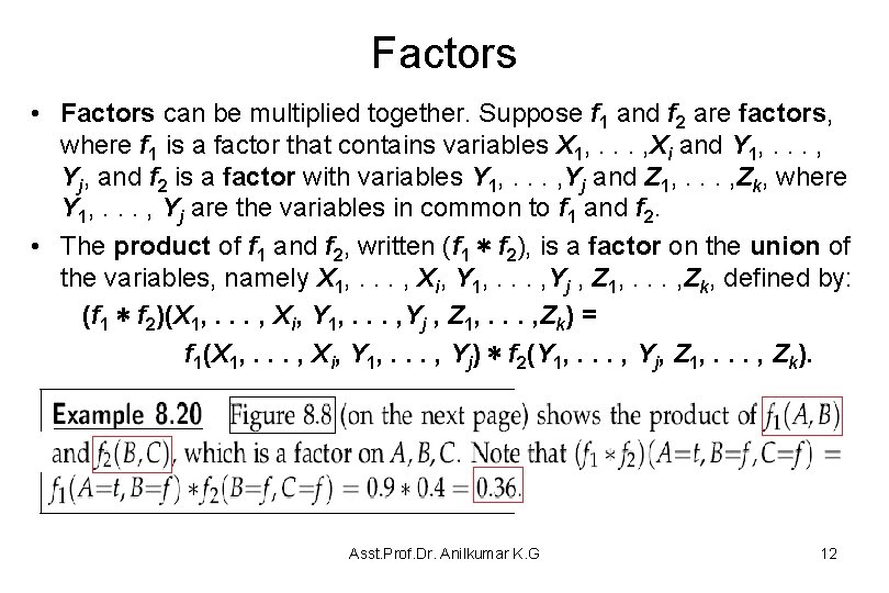 Factors • Factors can be multiplied together. Suppose f 1 and f 2 are