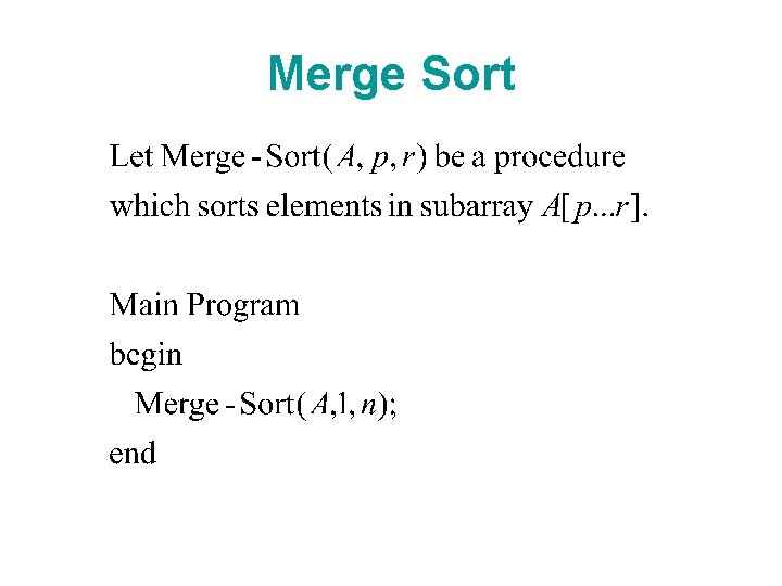 Merge Sort 