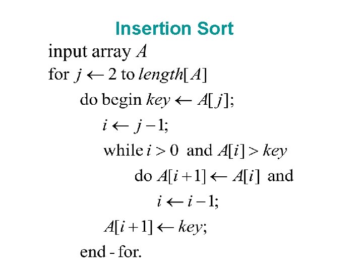 Insertion Sort 