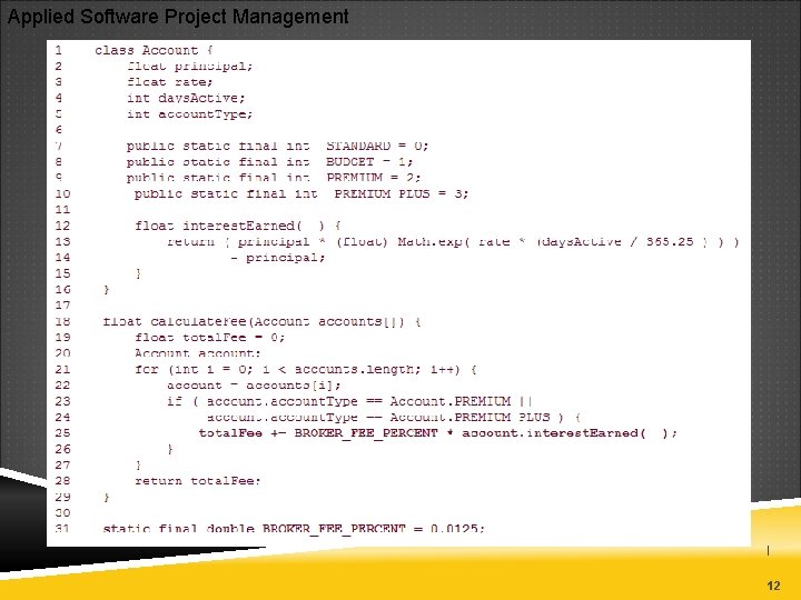 Applied Software Project Management 12 