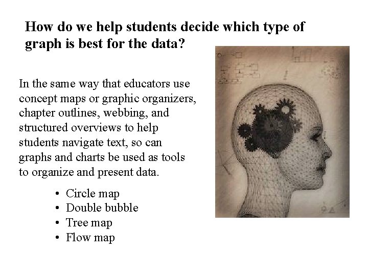 How do we help students decide which type of graph is best for the
