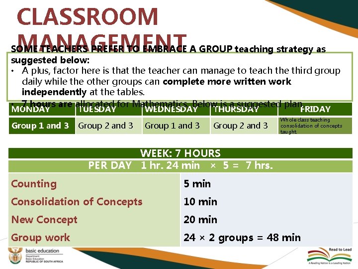 CLASSROOM MANAGEMENT SOME TEACHERS PREFER TO EMBRACE A GROUP teaching strategy as suggested below: