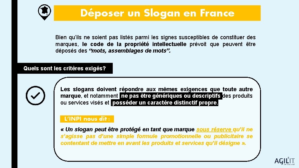 Déposer un Slogan en France Bien qu’ils ne soient pas listés parmi les signes