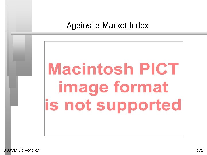 I. Against a Market Index Aswath Damodaran 122 