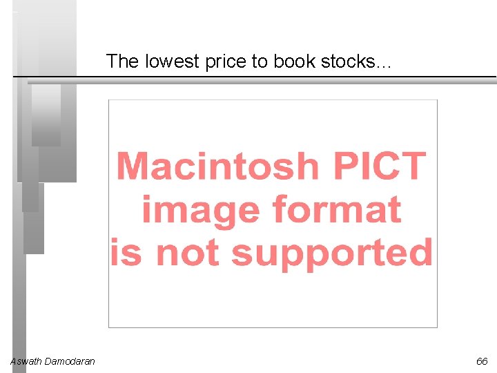 The lowest price to book stocks… Aswath Damodaran 66 