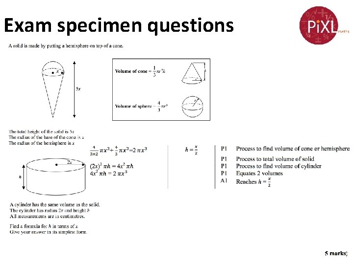 Exam specimen questions 