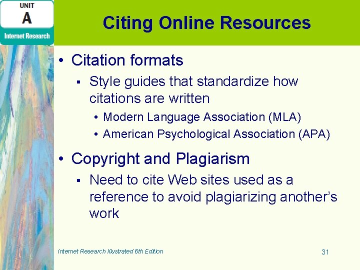 Citing Online Resources • Citation formats § Style guides that standardize how citations are Citing Online Resources • Citation formats § Style guides that standardize how citations are