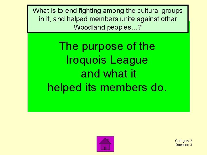 What is to end fighting among the cultural groups in it, and helped members