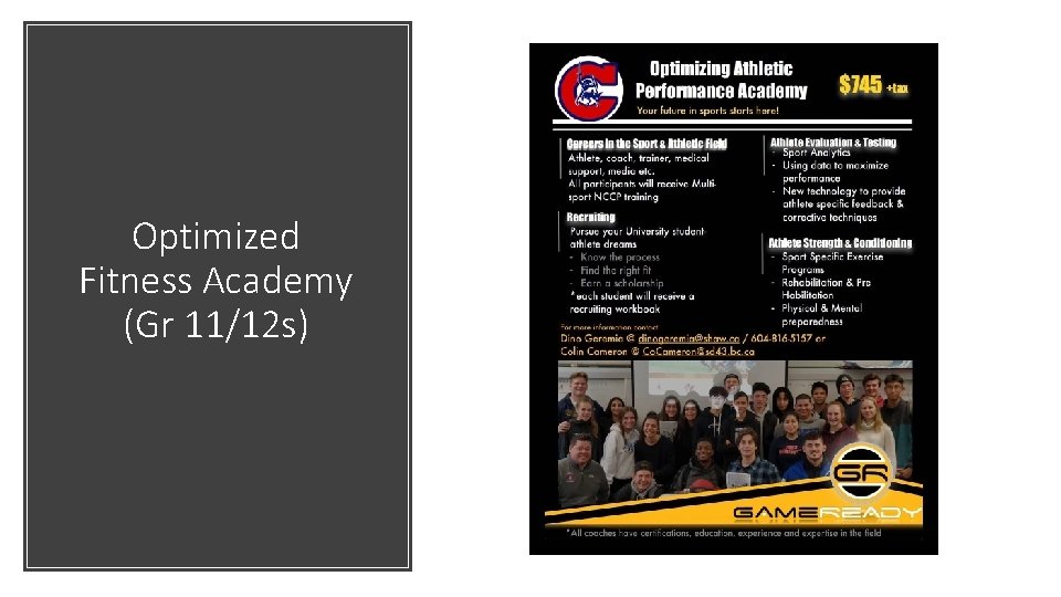 Optimized Fitness Academy (Gr 11/12 s) 
