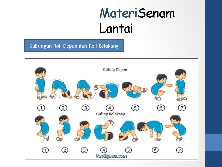 Materi. Senam Lantai Gabungan Roll Depan dan Roll Belakang 