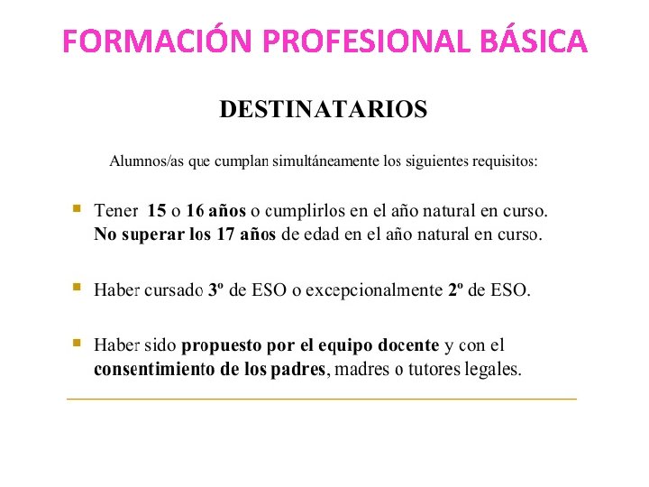 FORMACIÓN PROFESIONAL BÁSICA 