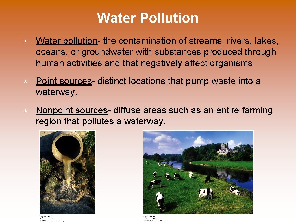 Water Pollution © Water pollution- the contamination of streams, rivers, lakes, oceans, or groundwater