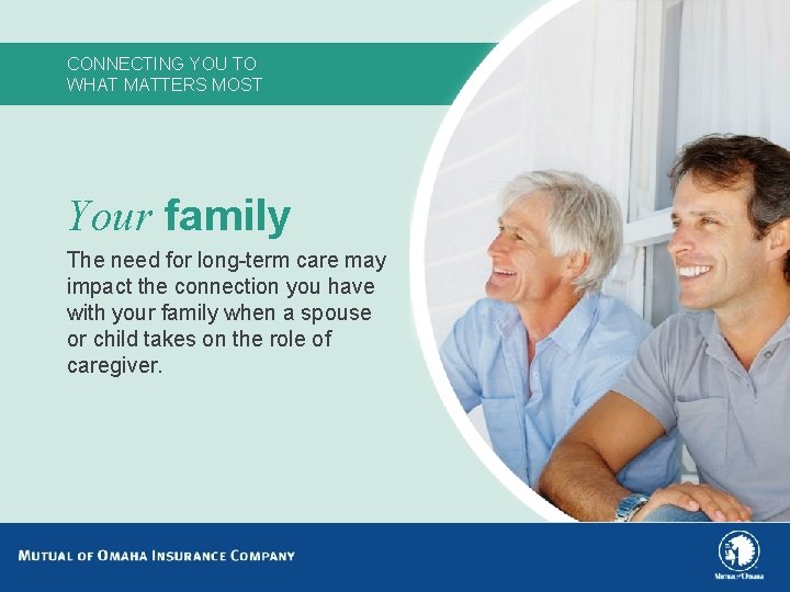 CONNECTING YOU TO WHAT MATTERS MOST Your family The need for long-term care may