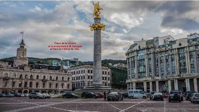 Place de la Liberté et le monument à St Georges en face de l’Hôtel