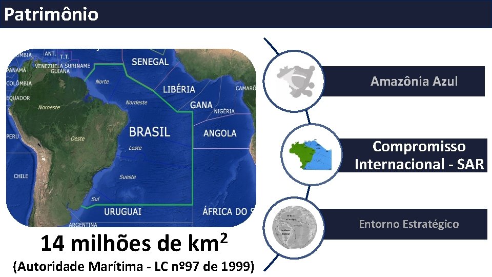Patrimônio Amazônia Azul Compromisso Internacional - SAR 14 milhões de 2 km (Autoridade Marítima