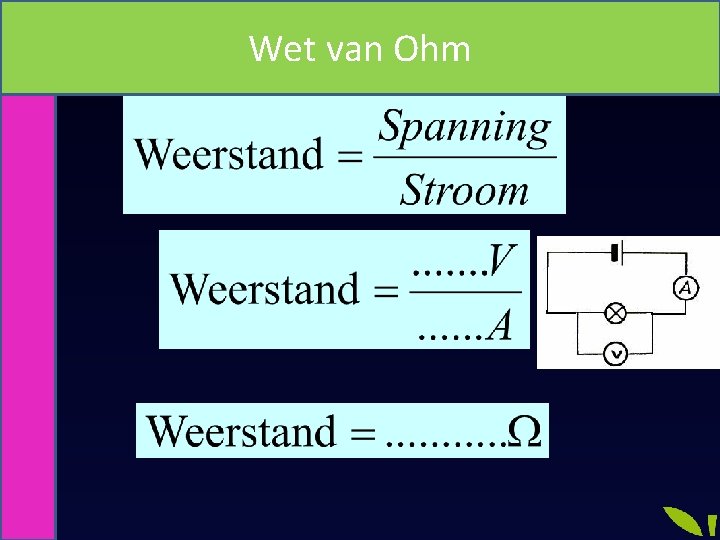 Wet van Ohm 