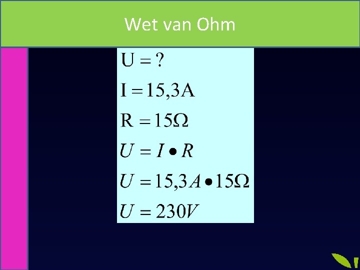 Wet van Ohm 