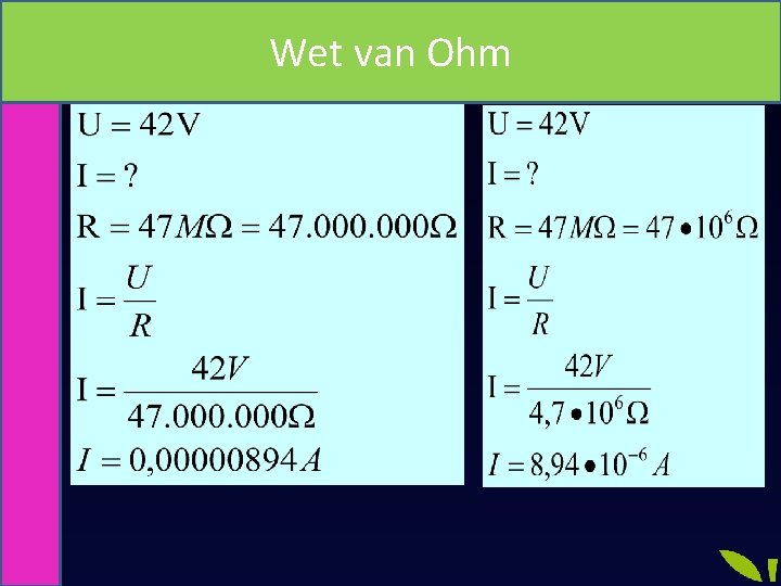 Wet van Ohm 