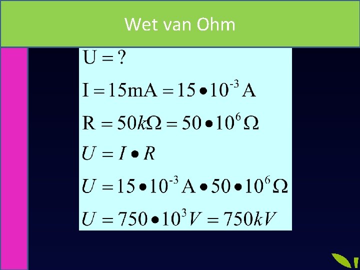 Wet van Ohm 