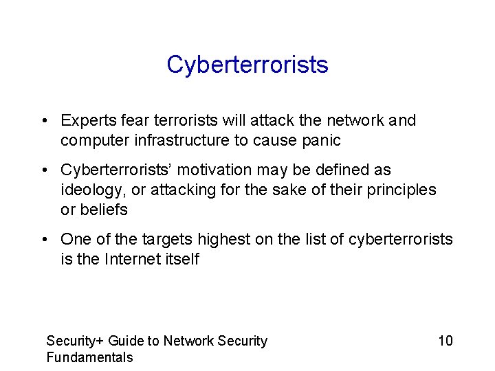 Chapter 2 Attackers and Their Attacks Security Guide