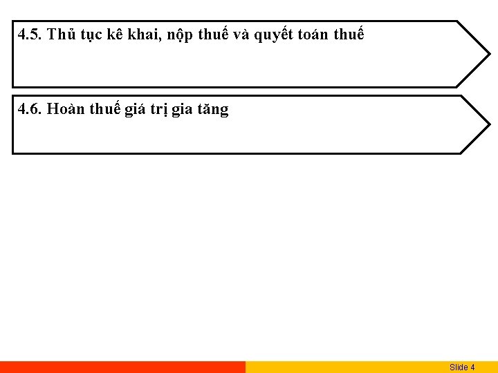 4. 5. Thủ tục kê khai, nộp thuế và quyết toán thuế 4. 6.