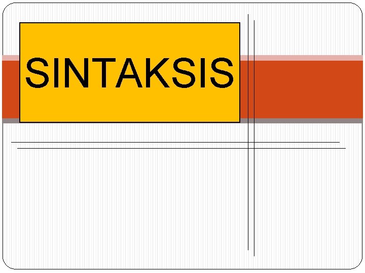 SINTAKSIS 