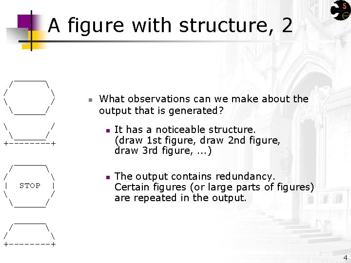 A figure with structure, 2 ______ /   / ______/ +----+ ______ /