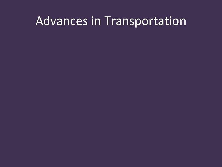 Advances in Transportation 